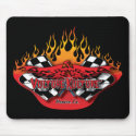 Vulture Kulture® Logo Mousepad -Flames & Flags by vulture_kulture Vulture Kulture® Logo Mousepad -Flames & Flags