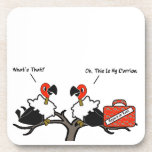 Vultures Carrion Carry-On Luggage Cartoon Drink Coasters