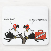 Vultures Carrion Carry-On Luggage Cartoon Mouse Pads