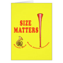 Vuvuzela Size Matters Funny Tshirt Design Card