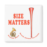 Vuvuzela Size Matters Funny Tshirt Design magnets