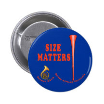 Vuvuzela Size Matters Funny Tshirt Design Pin