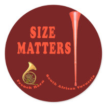 Vuvuzela Size Matters Funny Tshirt Design Sticker