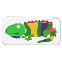 VW- Funky Primitive Art Iguana iPhone 5 Cover