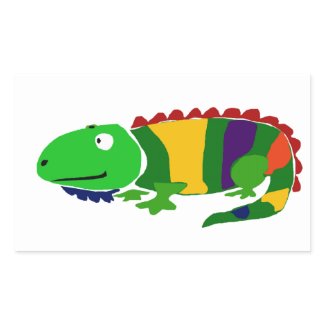 VW- Funky Primitive Art Iguana