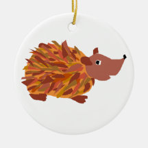 VW- Funny Colorful Hedgehog Christmas Ornament