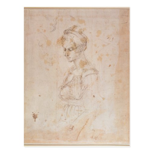 W.41 Sketch of a woman Postcard