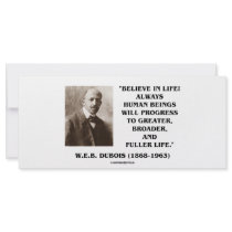 W.E.B. Du Bois Believe In Life Always Progress rack cards by unfinishedpolis W.E.B. Du Bois Believe In Life Always Progress rack cards