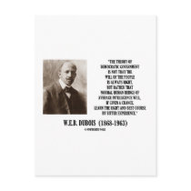 W.E.B. Dubois Theory Of Democratic Government Post Card