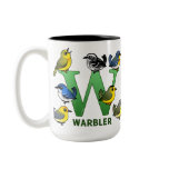 W is for Warbler Two-Tone Mug