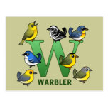 W is for Warbler Postcard