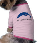 W is for Whale Pet Clothes