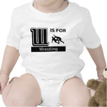 W Is For Wrestling Baby Bodysuits