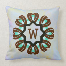 W Monogram Earthlight  Medallion Pillow