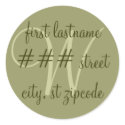 "W" monogram return address label - personalize stickers by rubymonkey "W" monogram return address label - personalize stickers