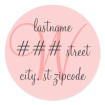 W monogram return address label stickers by rubymonkey W monogram return address label stickers