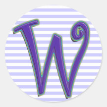 W ROUND STICKERS