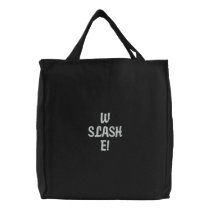 W SLASH E! embroidered bags