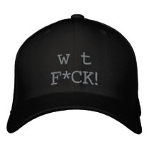 w t F*CK! embroidered hats