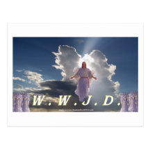 W.W.J.D Post Cards made by TreasureForAllUSA.com