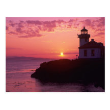 WA, San Juan Island, Lime Kiln Lighthouse, 1919, Postcards