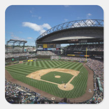 WA, Seattle, Safeco Field, Mariners baseball Square Stickers
