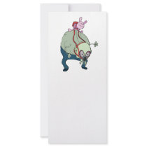 wabby riding gnarl  monsters custom rack card