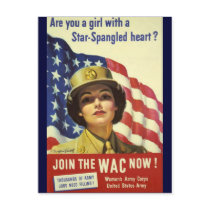 WAC recruiting Poster postcards