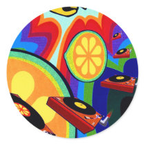 Wacky Citrus Round Sticker