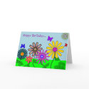 'Wacky Flowers' Card