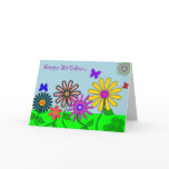 birthday, fun, colorful, wacky, love, flowers,