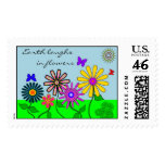 'Wacky Flowers' Stamp