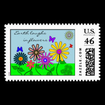 'Wacky Flowers' Stamp