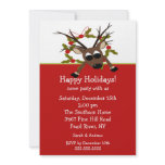 Wacky Reindeer Happy Holiday Party Invitation