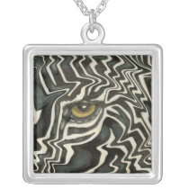 Wacky Zebra Eye Necklace necklaces