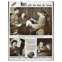 Wacs With The Army Air Forces Flyer Design