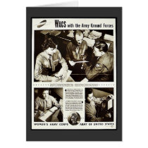 Wacs With The Army Ground Forces Card