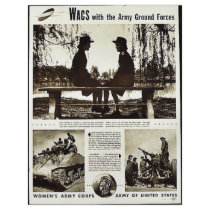 Wacs With The Army Ground Forces Full Color Flyer