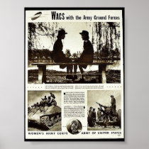 Wacs With The Army Ground Forces Poster