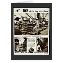 Wacs With The Army Service Forces Card