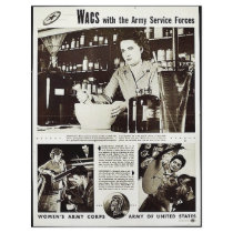 Wacs With The Army Service Forces Full Color Flyer