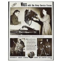 Wacs With The Army Service Forces Full Color Flyer