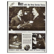 Wacs With The Army Service Forces Full Color Flyer