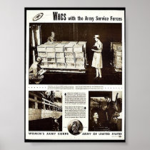Wacs With The Army Service Forces Poster