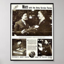 Wacs With The Army Service Forces Poster