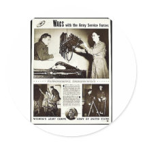 Wacs With The Army Service Forces Sticker