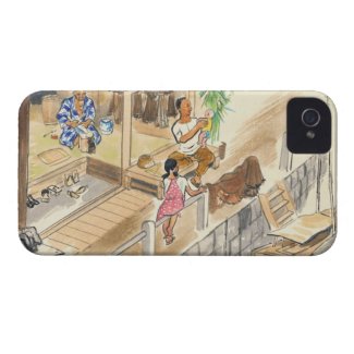 Wada Japanese Vocations In Pictures Funayado Sanzo Case-Mate iPhone 4 Cases