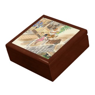 Wada Japanese Vocations In Pictures Funayado Sanzo Keepsake Boxes