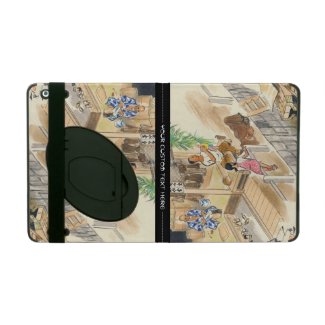 Wada Japanese Vocations In Pictures Funayado Sanzo iPad Case