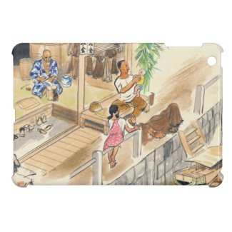 Wada Japanese Vocations In Pictures Funayado Sanzo iPad Mini Covers